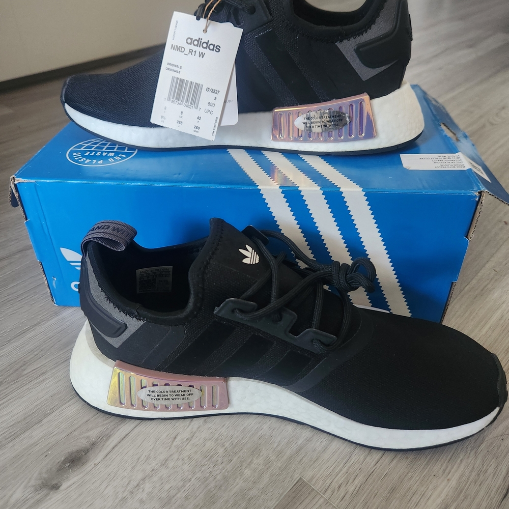 Adidas Originals NMD_R1 Black Sneakers Holographic